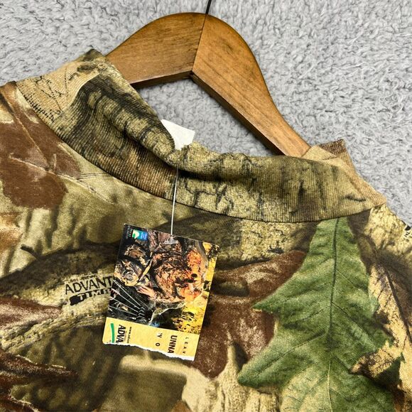 Vintage Ace Sportswear Shirt Mens 2XL Green Advantage Camo All Over USA Mock 90s - Picture 6 of 11